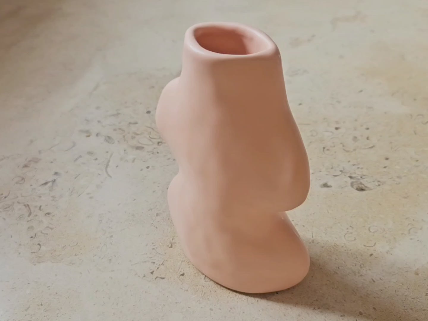 Fluxo Ceramic Vase - Medium Pink
