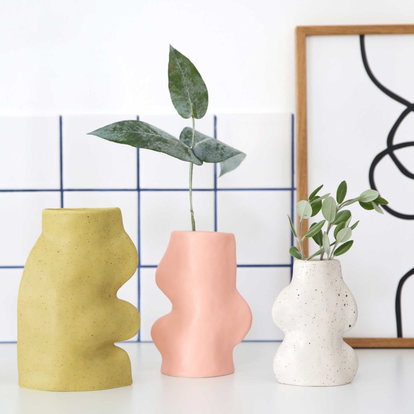Fluxo Ceramic Vase - Small White