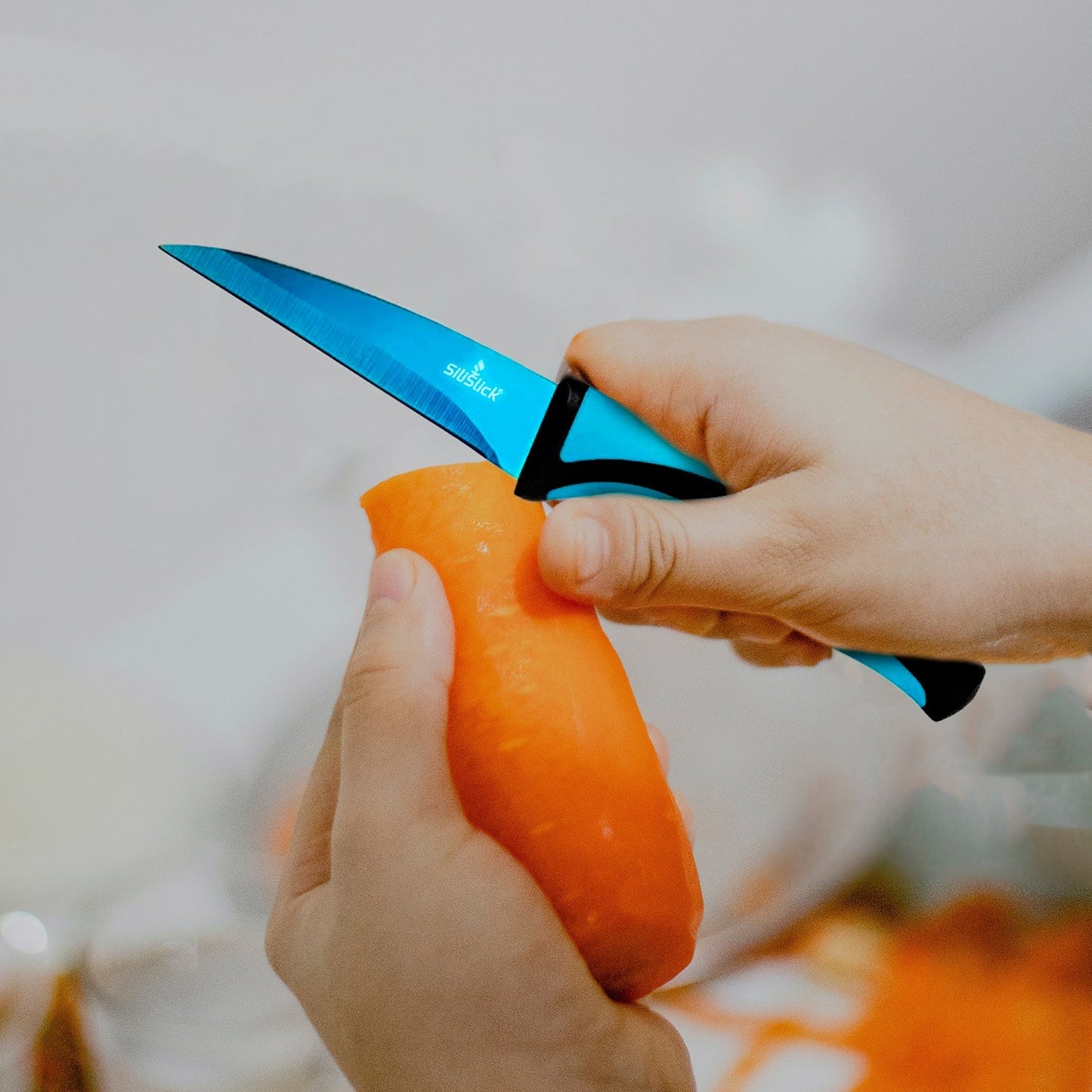 Kitchen Knife Set - Blue Handle | Blue Blade