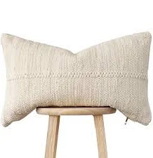 Chindi Pillow Cover - Cream