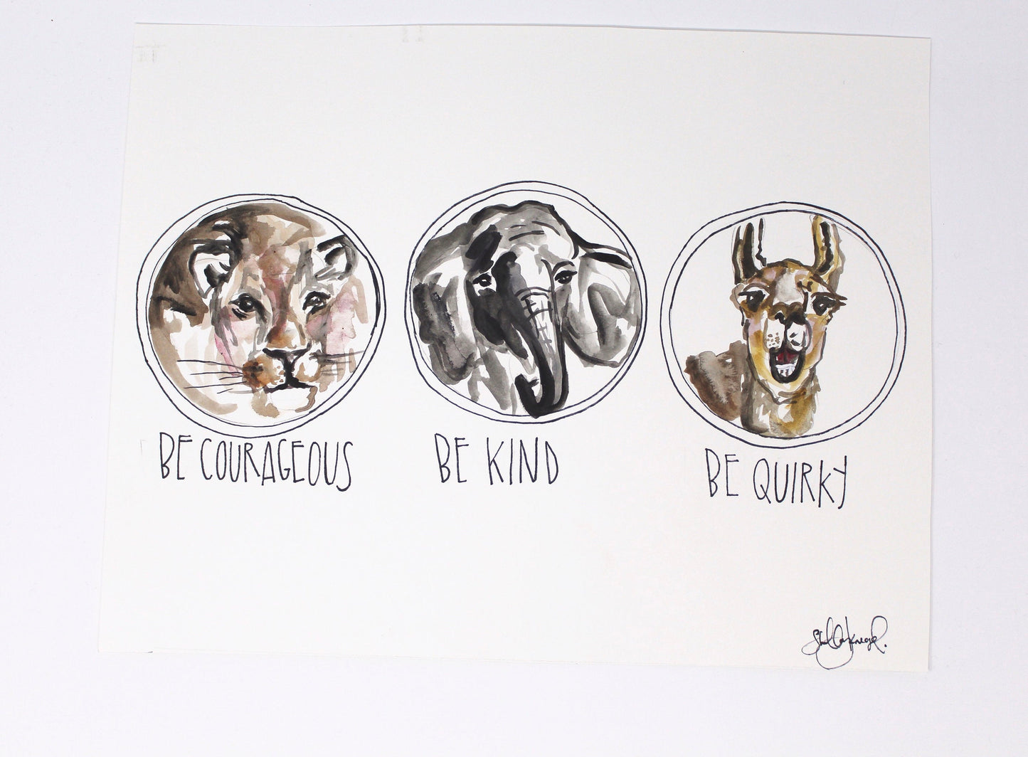 Be Kind, Be Courageous, Be Quirky Art Print -11x14
