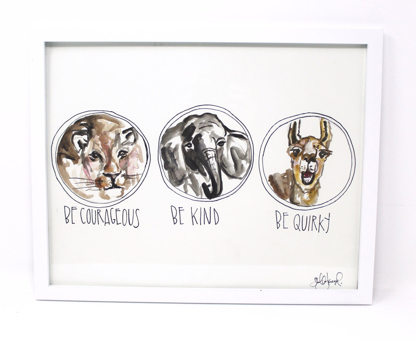Be Kind, Be Courageous, Be Quirky Art Print -11x14