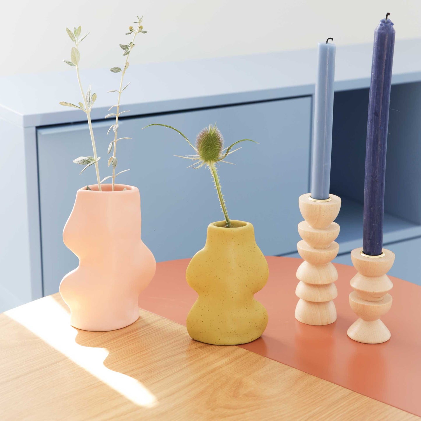 Fluxo Ceramic Vase - Medium Pink