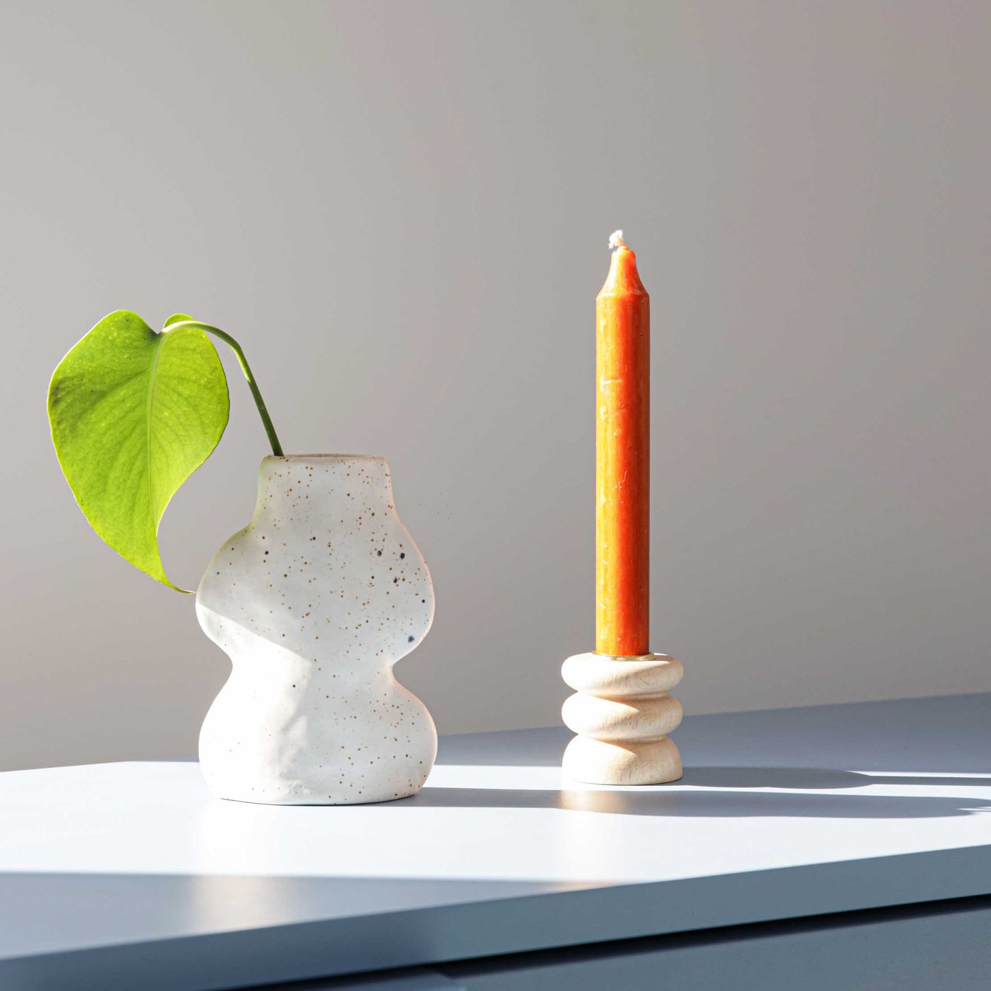 Fluxo Ceramic Vase - Small White